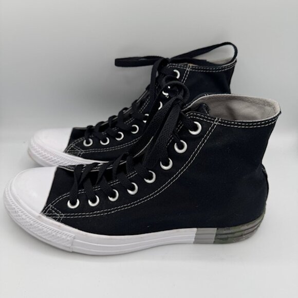 Converse High Top Chuck Taylor Black with Camo Heel Size Men's 7 / Women's 9 - Picture 3 of 6